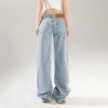 American retro low-waisted spicy girl loose wide-leg pants versatile spring and summer straight-leg jeans for women & long pants Application Scenario
